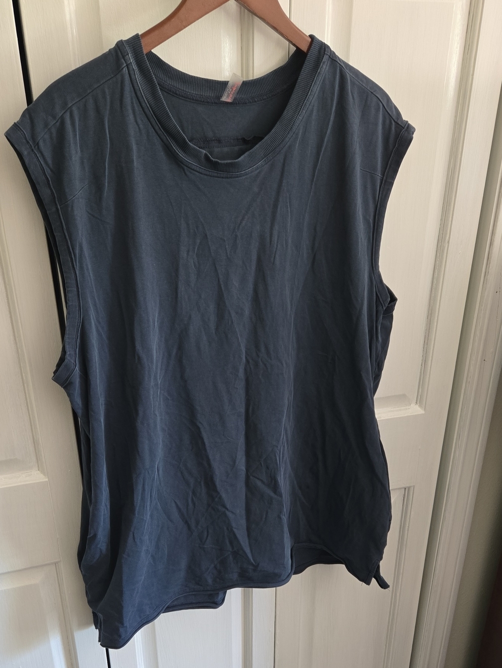 FP Movement Sleeveless Blue Tee And Matching Bike Shorts